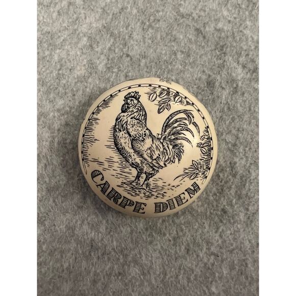 Carpe Diem Paperweight Chicken Seize The‎ Day Rooster Decor Made in GT Britain - Picture 1 of 5